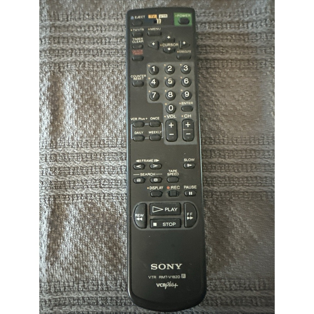 Sony‎ VTR RMT-V182A Remote Control VCR Plus Black